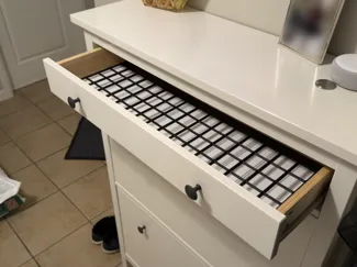 Gridfinity for IKEA Hemnes shoe cabinet