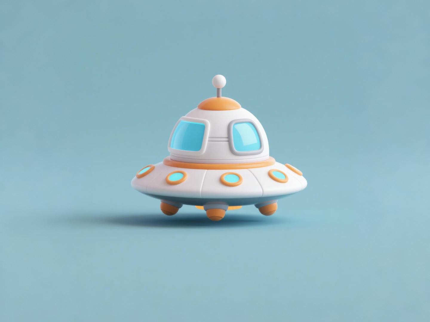 飞碟UFO-常见交通工具仿真模型-儿童涂色礼物玩具