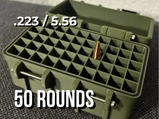.223 / 5.56 Ammo Box - Holds 50 Rounds