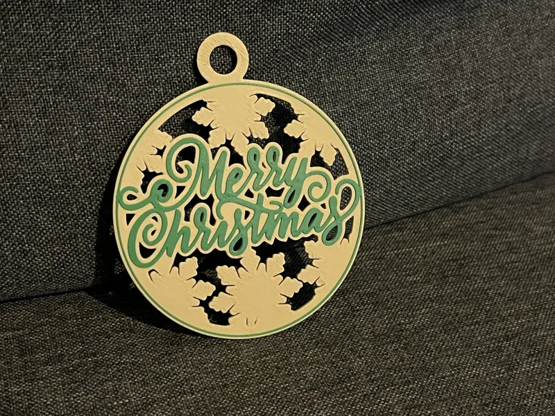 Merry Christmas tree ornament