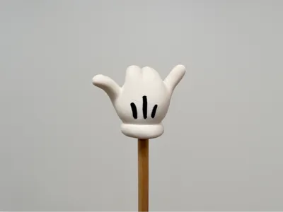 Cartoon Hand Pointer Stick - Shaka Sign