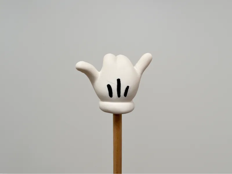 Cartoon Hand Pointer Stick - Shaka Sign