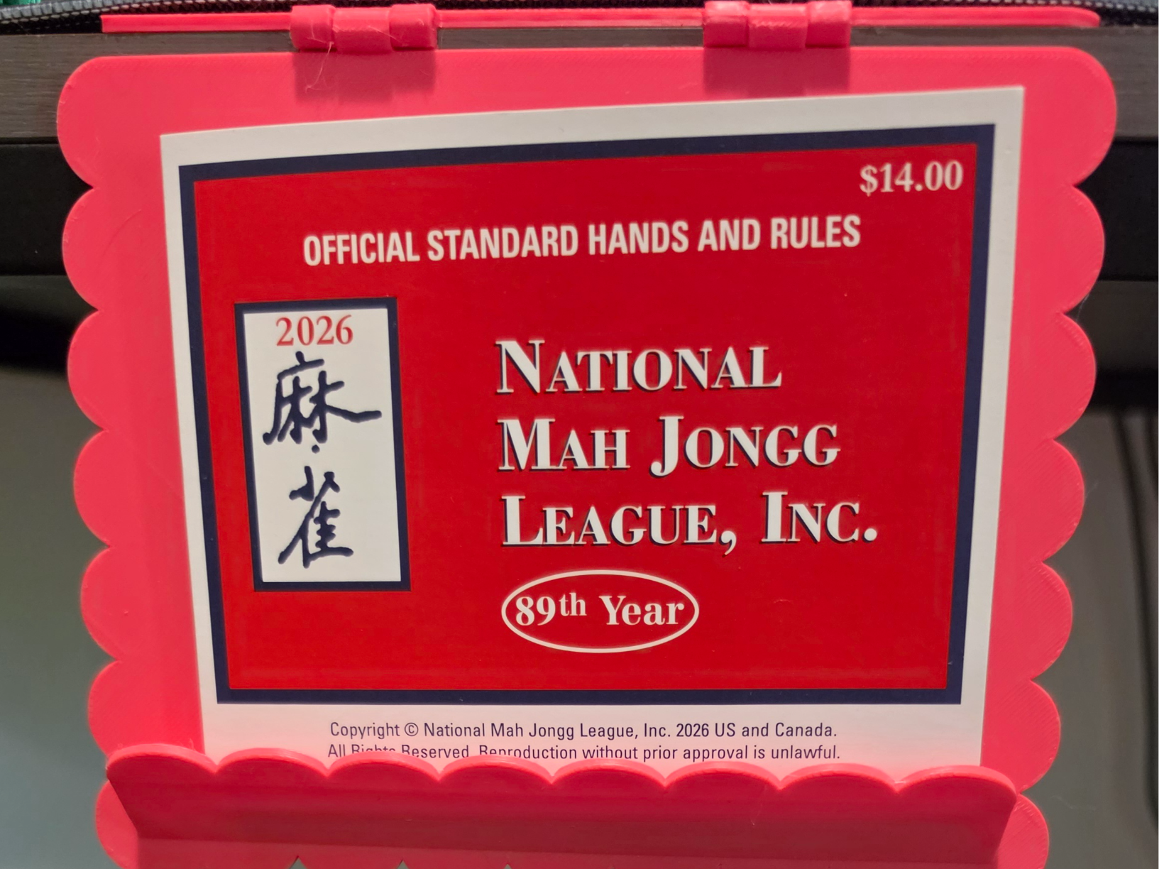 Mahjong Rule Card Holder Scalloped Border 3D model