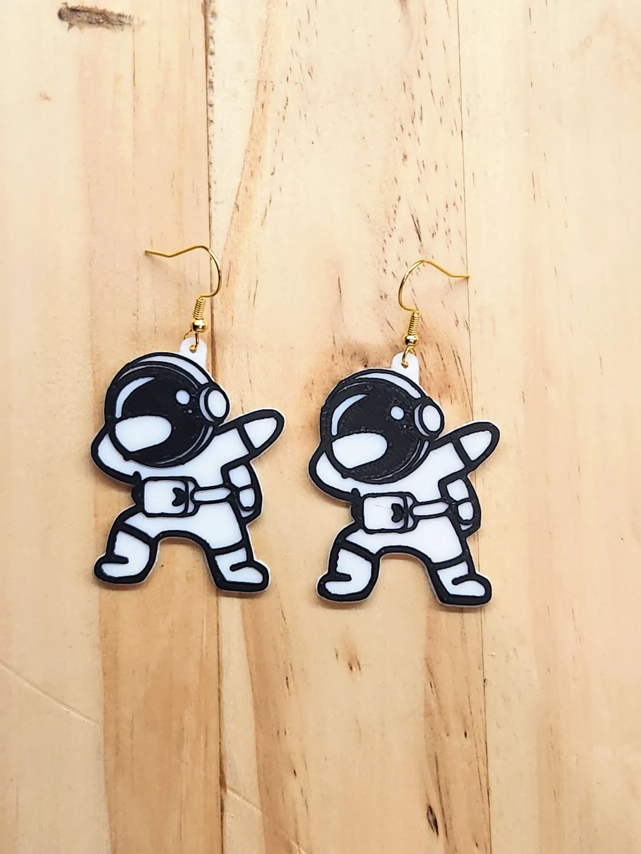 Dabbing Astronaut Earrings view 2