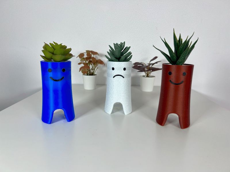 Minimalist Face Pot for IKEA FEJKA Plant