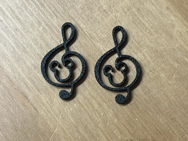 mickey mouse music note earrings