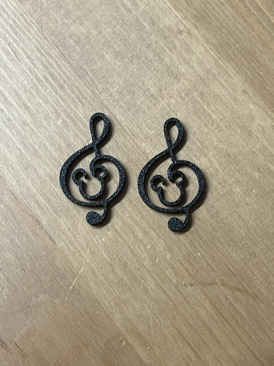 mickey mouse music note earrings view 2
