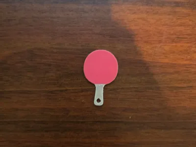 ping pong paddle keychain