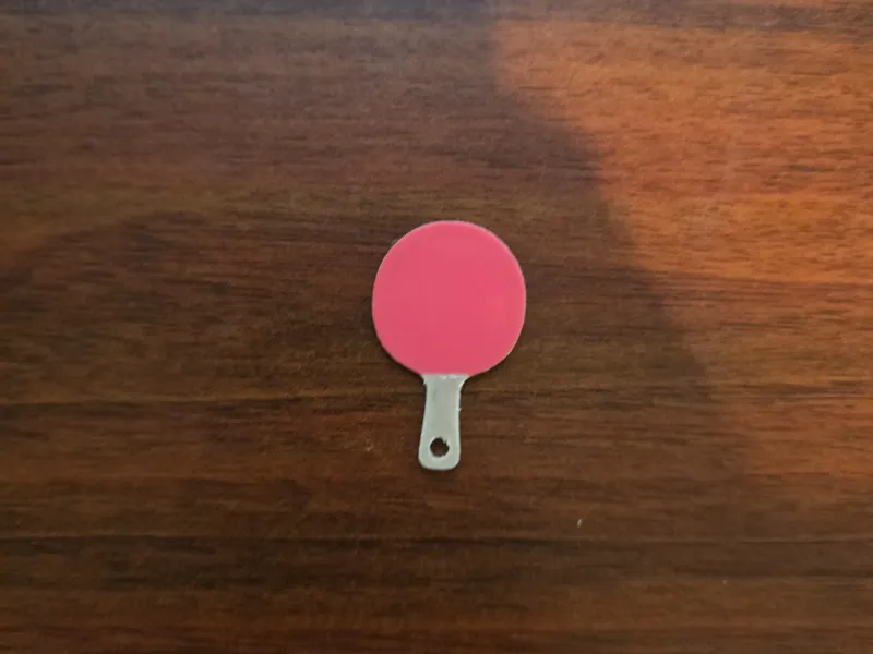 ping pong paddle keychain