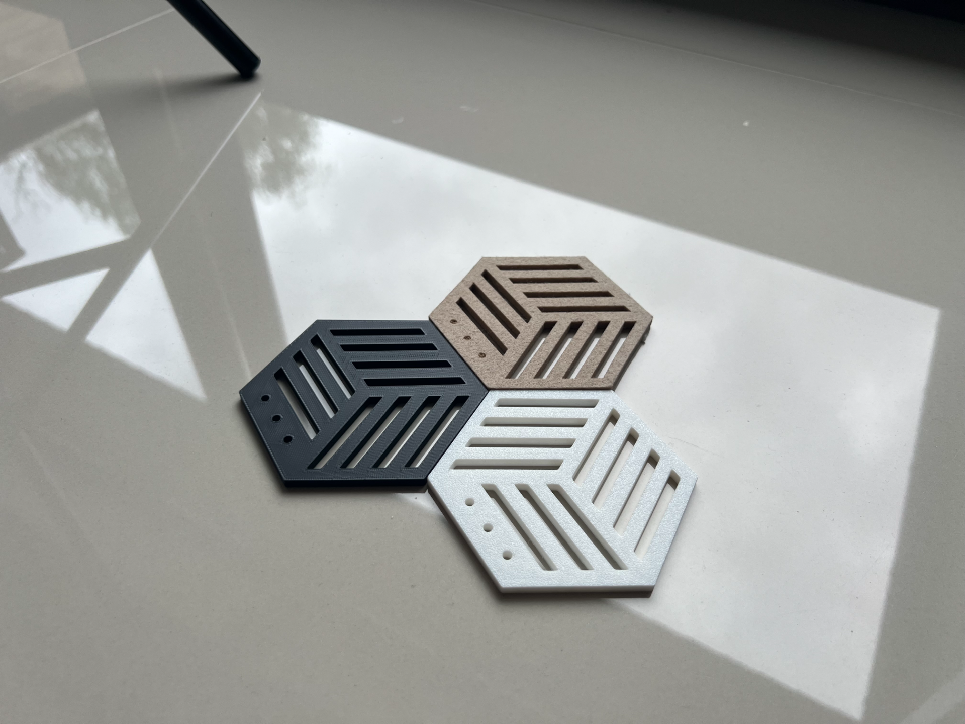 HexaCube Coaster/Geometric Drink Coaster