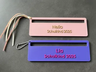 Lesehilfe mit Loch (personalisierbar)