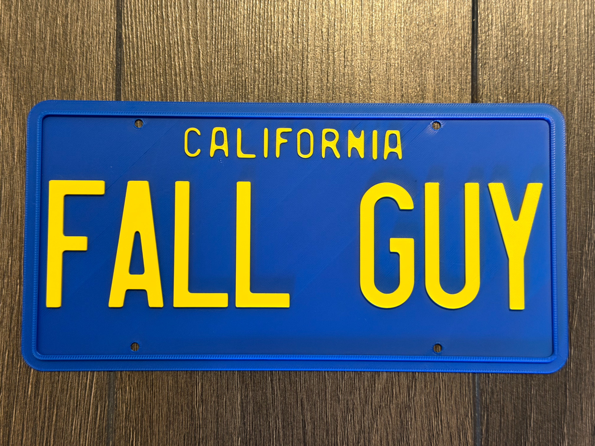 FALL GUY License Plate 