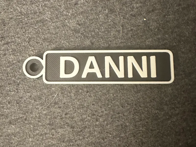 Customizable Name Keychain
