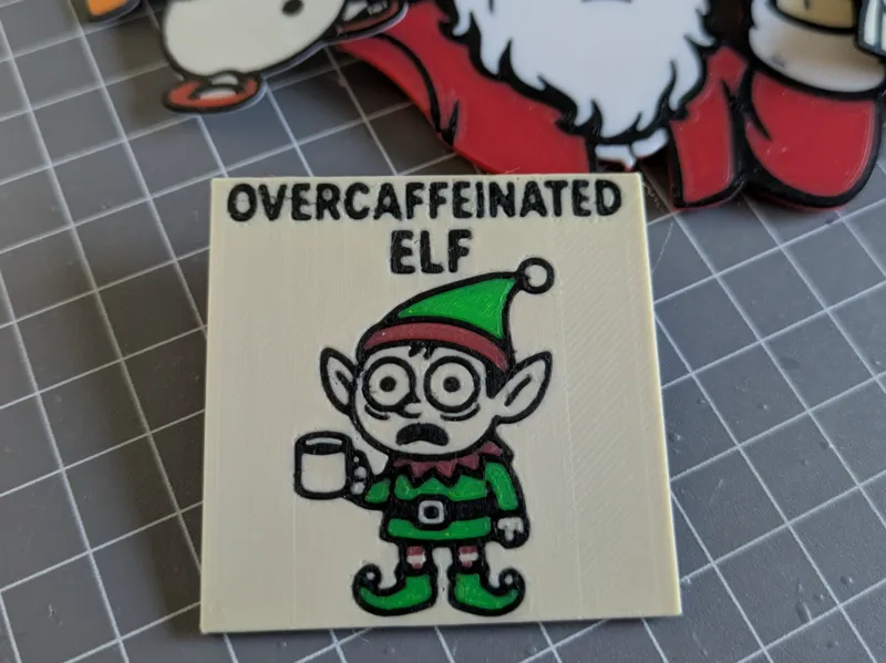 Overcaffeinated Elf badge