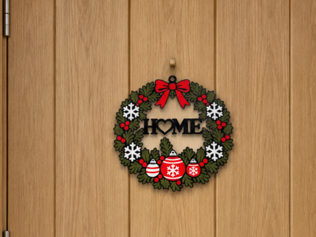Christmas door decoration wreath - 1
