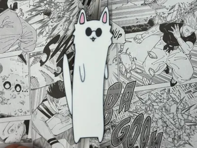 Gojo Cat Bookmark from Jujutsu Kaisen