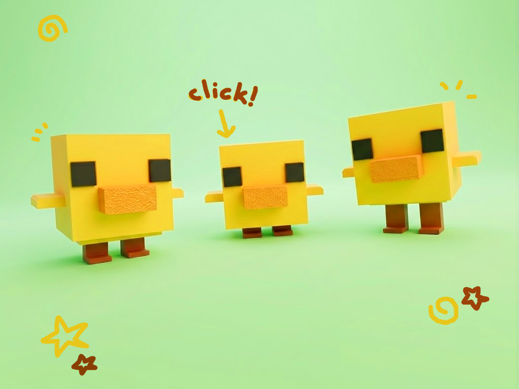 Baby Chicken Clicker from Minecraft