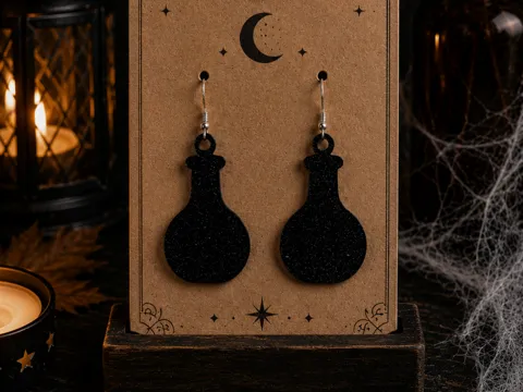 Pendientes: Potion Bottle Earrings – Fantasy Halloween Magic — referencia de MakerWorld