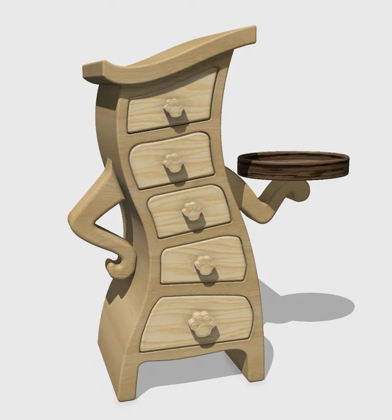 Twisted, Hip-Cocked Cabinet Storage H20cm 扭曲柜子人 B