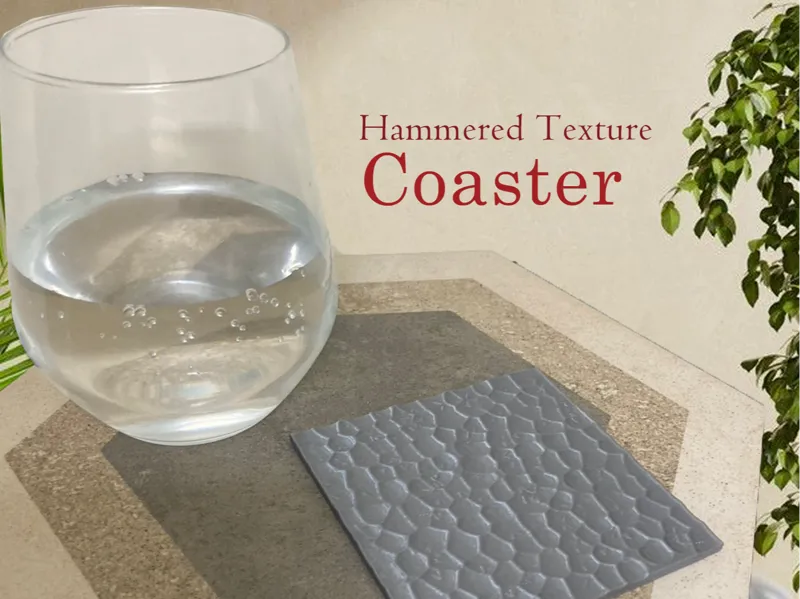 hammered texture coaster
