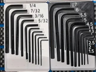 Allen Wrench Metric Short Organizer Gridfinity