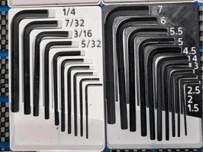 Allen Wrench Metric Short Organizer Gridfinity