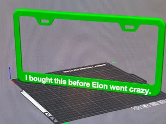 Tesla license plate frame