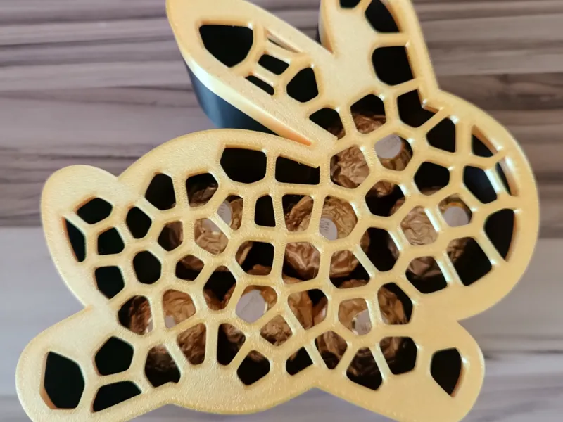 Elegante Oster-Hasenbox Voronoi Style