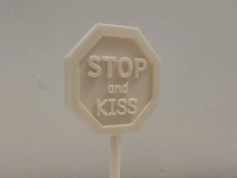 Stop and Kiss Sign