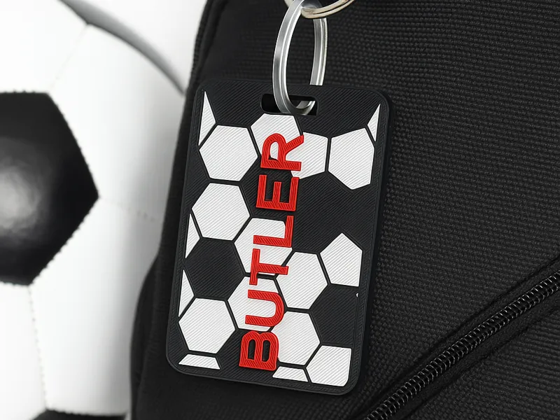 Soccer Bag Tag Keychain - Personalization