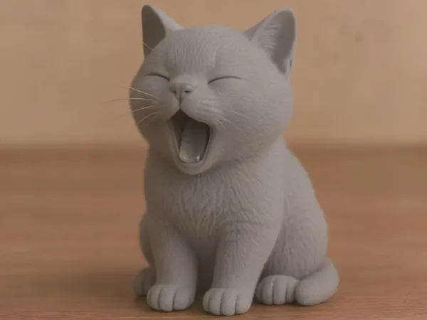 Chat qui bâille
