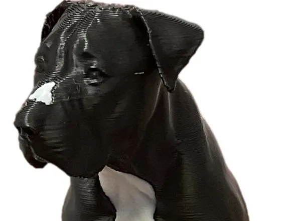 Pitbull Labrador Mix Statue