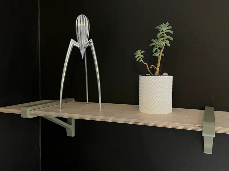 Modern Strap Shelf Bracket - dovetail cleat mount