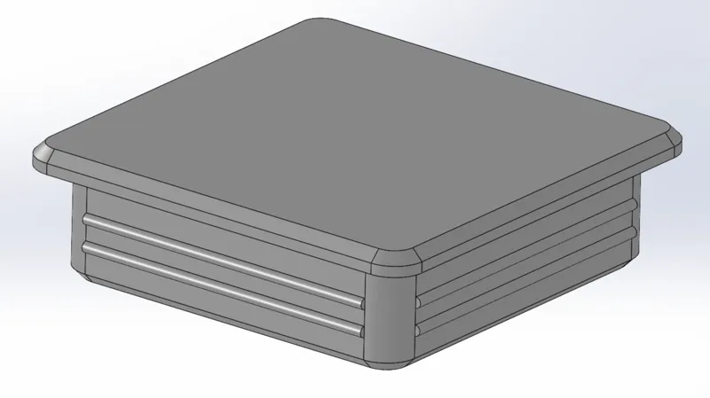Square tube plug - 40mm X 40mm X 2mm