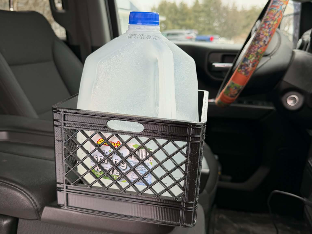 Milk Crate Gallon Cup Holder Adapter
