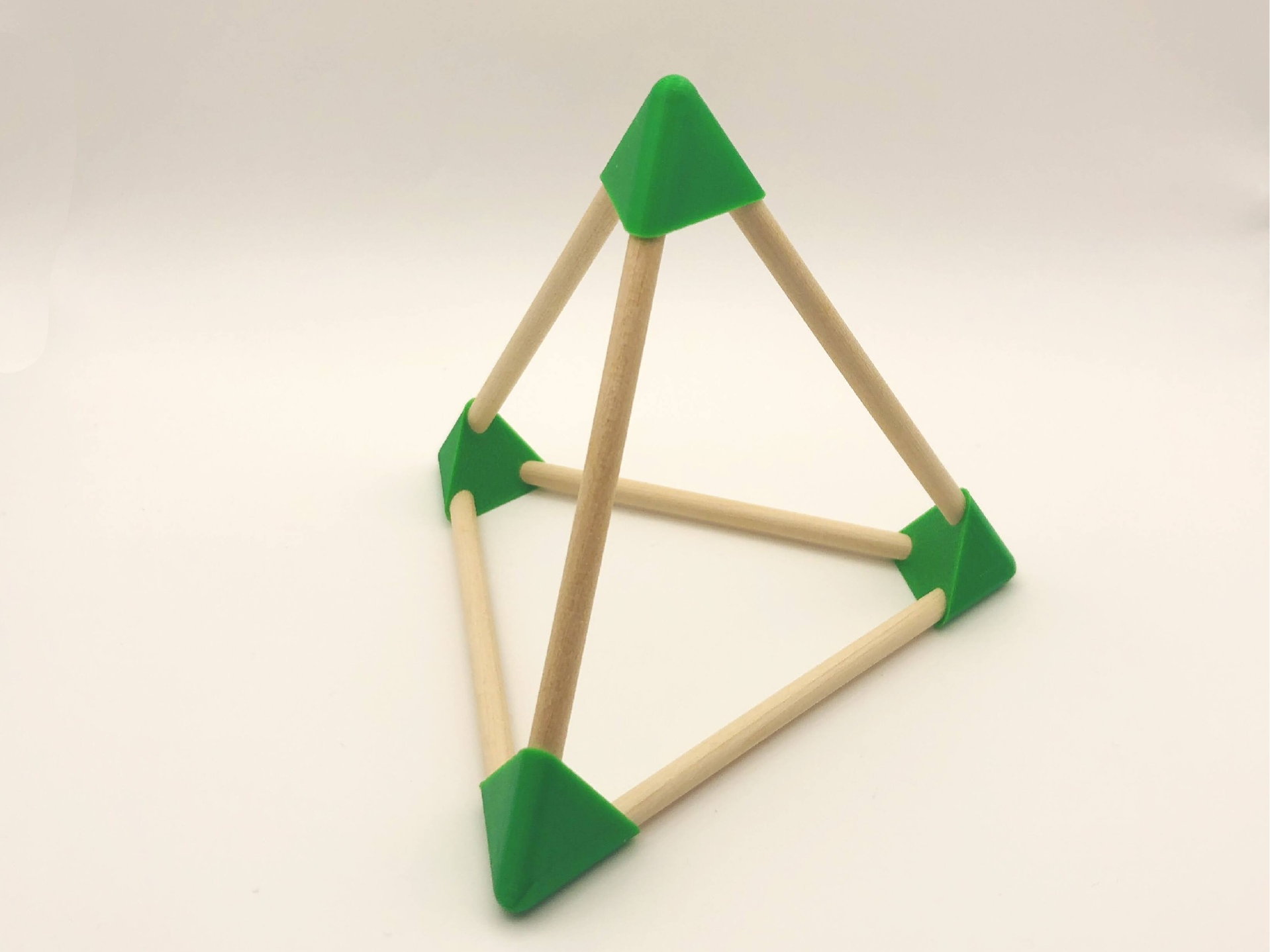 Tetrahedron Connector for Wooden Sticks