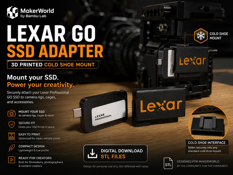Lexar SSD Go professional case with cold shoe