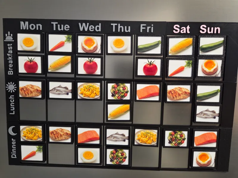 Fridge Magnet Meal Plan (Modular)