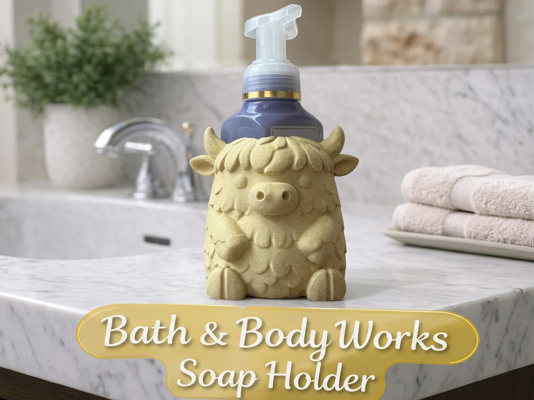 Highland Cow Bath & Body Works Soap Holder Simple