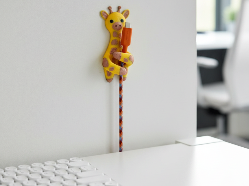 Giraffe - Cute Animal Cable Holder | AMS | USB