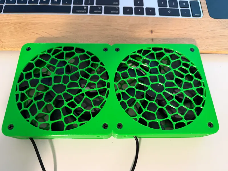 2X 120mm fan housing reversible ducting