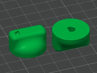 .236" D shaft Knob