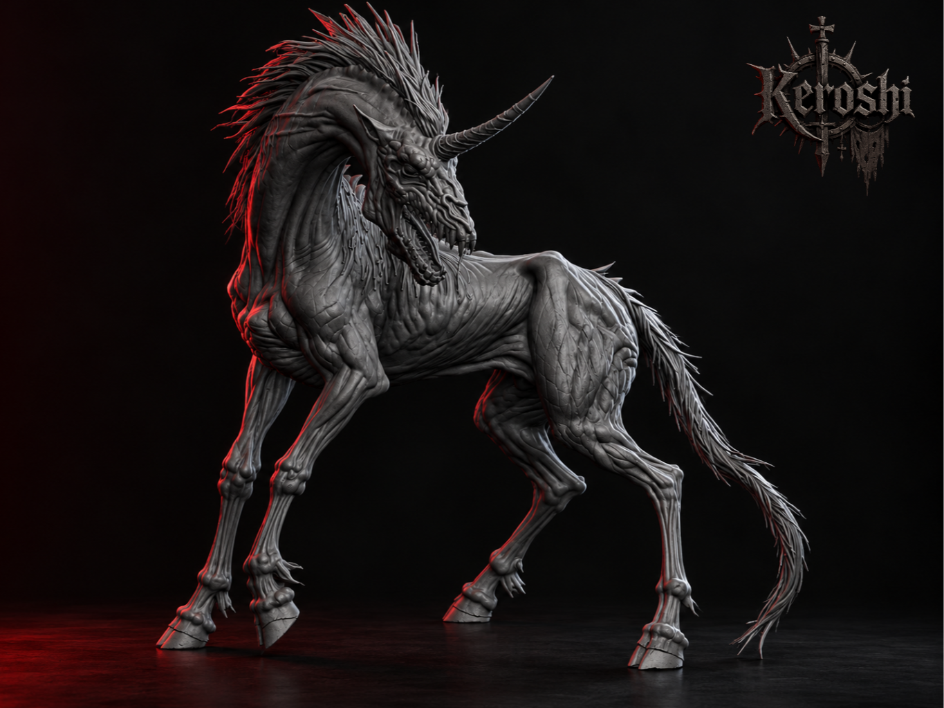 Corrupted Unicorn 32mmc - 3D printed Creatures, in stock in India