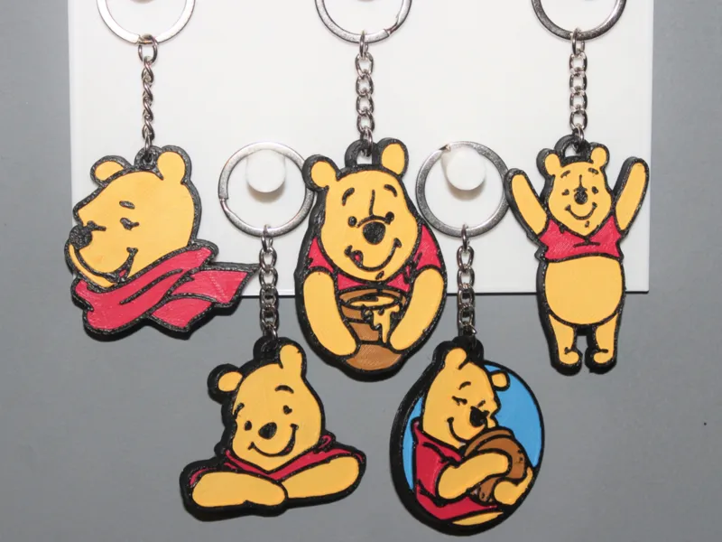 Porte clé Winnie lot de 5