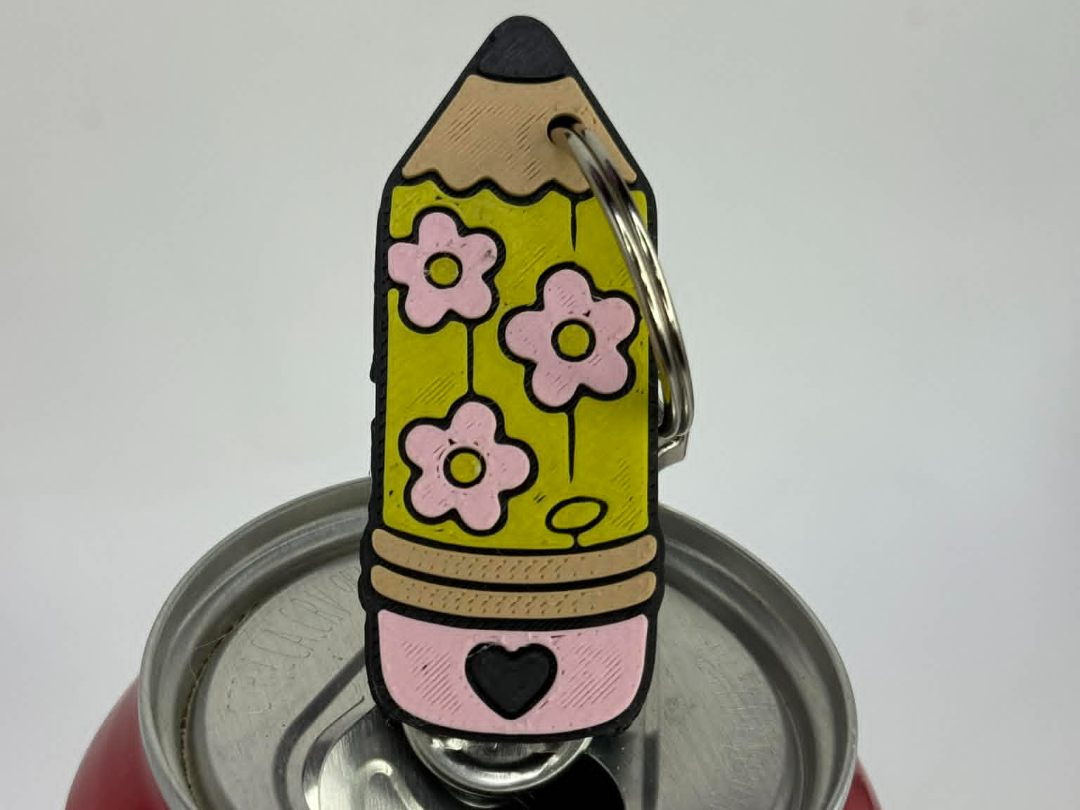 Floral Pencil Pop Can Tab Opener Tab Fairy