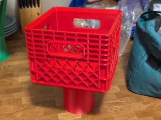 Milk Crate Gallon Jug Cup holder Adapter