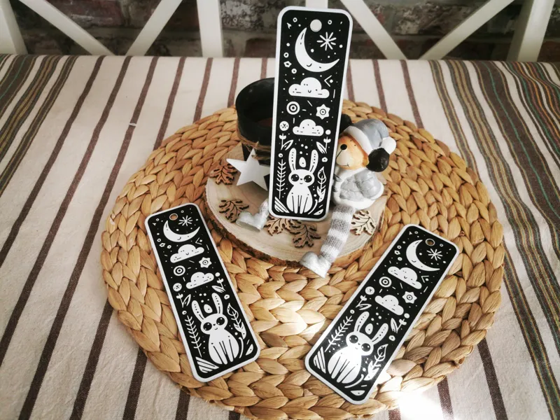 Adorable Bunny & Moon Bookmark - A Perfect Gift 