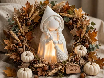 Accesorio de iluminación decorativa: Tealight Witch With Broom Figure — vista de referencia 4