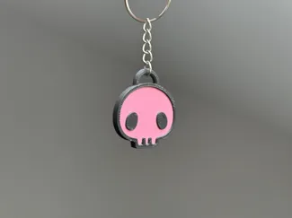Kuromi skull keychain