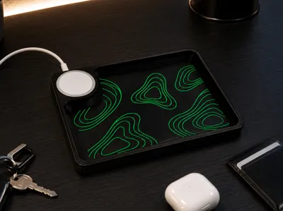 Topographic MagSafe EDC Tray  Charging Dock